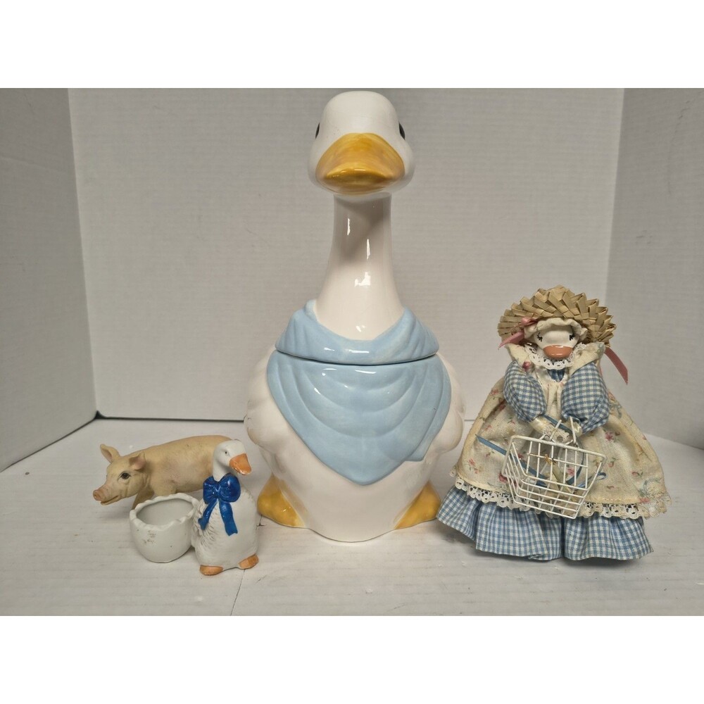 Vintage goose cookie 1980s Rustic Country Kitchen Duck Cottage Core Retro